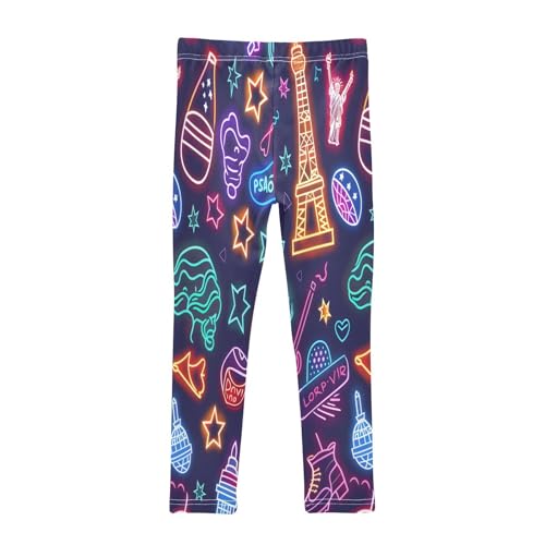 Bolaz Toddler Girls Leggings Printed Yoga Pants Leggings Tower Star Shoes for Kids2