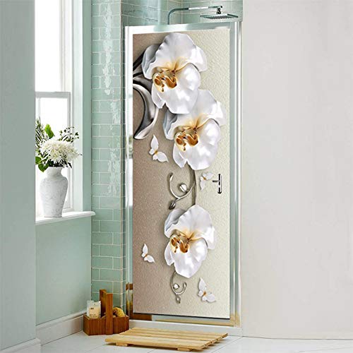 ChezMax Adesivos 3D impermeáveis para porta, mural de porta, autoadesivo, papel de parede, adesivo d