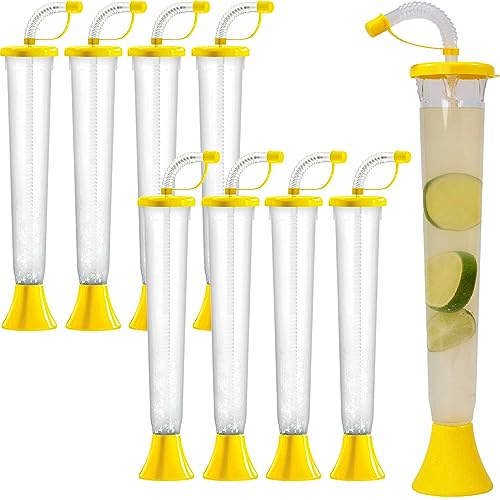Sweet World USA (108 Cups Party Yard Cups - 14oz - for Margaritas, Cold Drinks, Frozen Drinks, Kids Parties (Yellow)