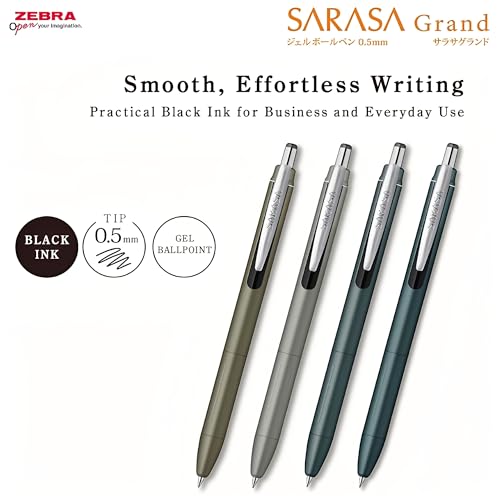 Bolígrafo Zebra Sarasa Grand Gel Ink, Punta fina 0.5mm miniatura 4