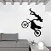 Wandaufkleber Motocross Jump Stunt Performer Vinyl Aufkleber Motorradrennen Modern Home Decoration Wallpaper 42X54cm