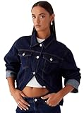 Sarwoldey Jean Jacket Women Dark Indigo Denim Jacket (US 0-2)