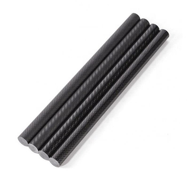 500mm Longueur 3K Tige en Fiber de Carbone Carbone Plaine Brillant Surface tiges de Carbone 2 pièces(4.0x500mm)