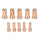 Düsenelektroden-Set, 10 Stück, Kupfer, 1,5 Mm Düse, Plasmaschneider-Verbrauchsmaterialien für die PT100-Serie, Hochtemperaturbeständig und