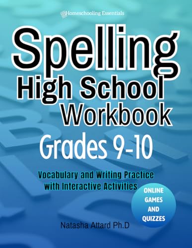 Spelling High School Workbook Grades 9-10: Vocabulary and Writing Practice with Interactive Activities