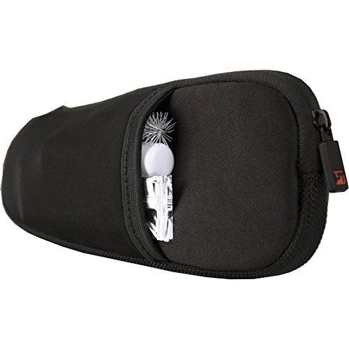 Baritone Saxophone Neoprene Mouthpiece Pouch With Zipper Closure - Black, Model N277 #TOP2
