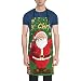Weihnachtsmann-Schürze mit 2 Taschen, wasserdicht, verstellbare Schürze für Männer und Frauen, perfekt für Küche, Kochen, Gartenarbeit, BBQ, Weihnachtsmann, Einheitsgröße