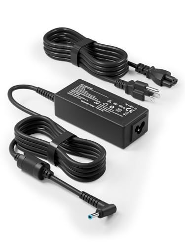 45W Laptop Charger Compatible with HP Pavilion X360 15 13 11,Stream 11 13 14,Zbook 14u G4 G5 15u 15 G3,Spectre X360,19.5V 2.31A Adapter for Notebook 15 Model 4.5mm Smart Blue Tip Computer Power Cord