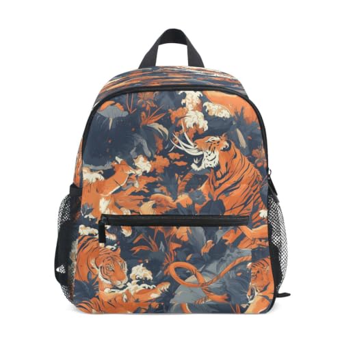 Sac à dos tigre orange pour enfant de maternelle et école préscolaire