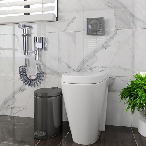 Miniatura 2 de Kit De Rociador De Bidé De Acero Inoxidable Pulverizador Para Bidé De Mano Duchas Higienicas Para Wc Con 1 En 2 Válvula De Control Dual,Soporte,Manguera Para La Higiene Personal Diaria