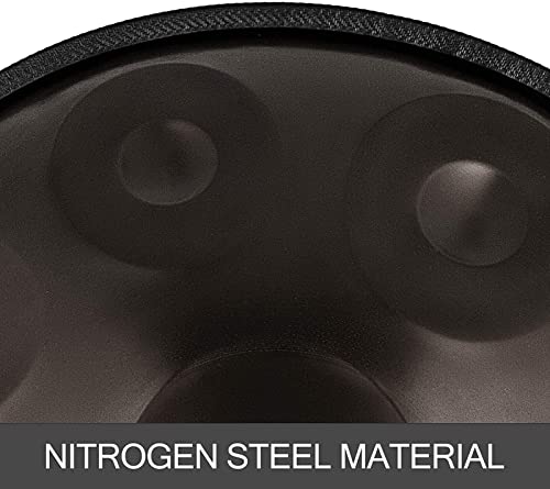 Steel Tongue Drum 9 notas 22 pulgadas con soporte y estuche miniatura 2
