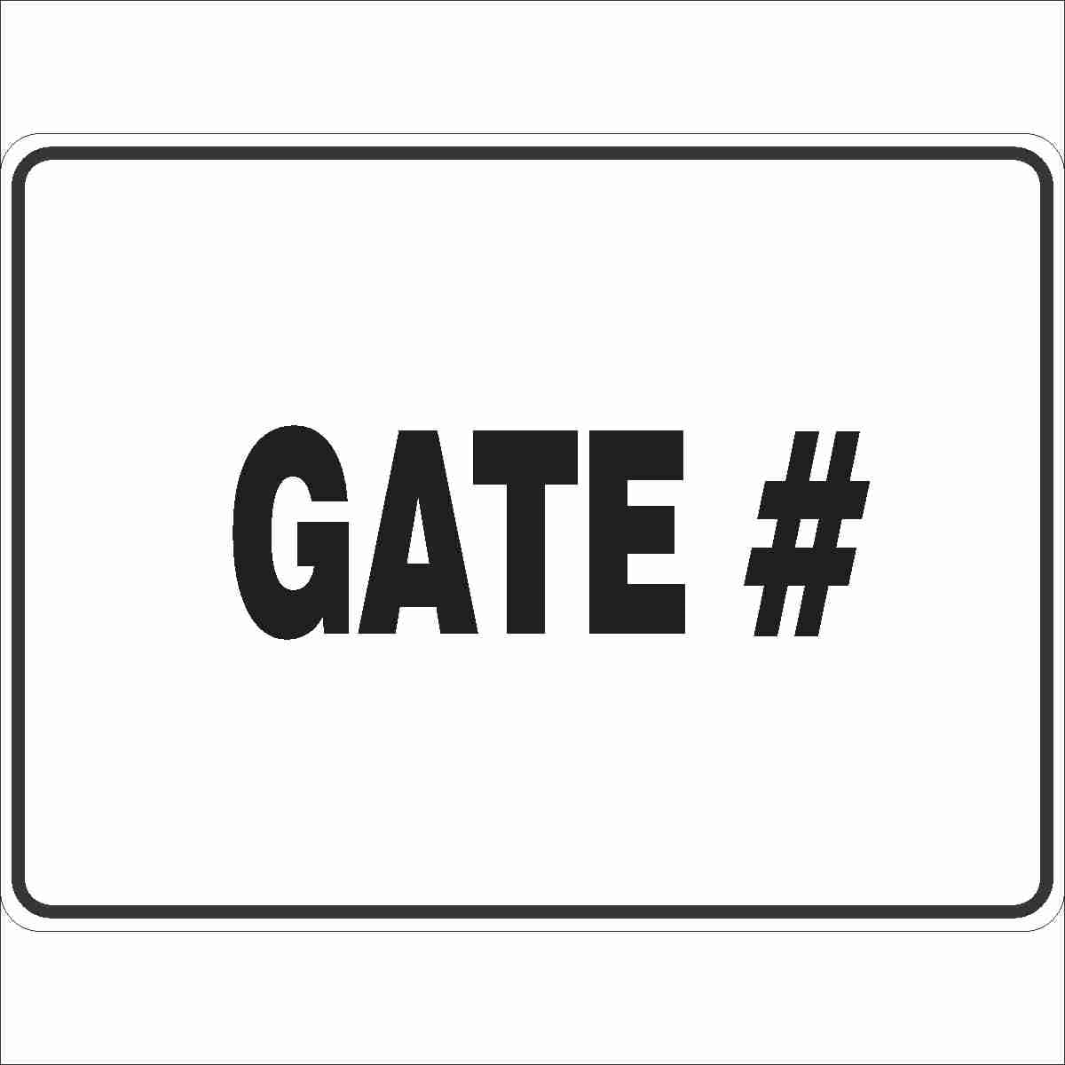 Gate Number Sign Construction Site Metal Tin Sign 8 x 12 inch for Industrial & Commercial