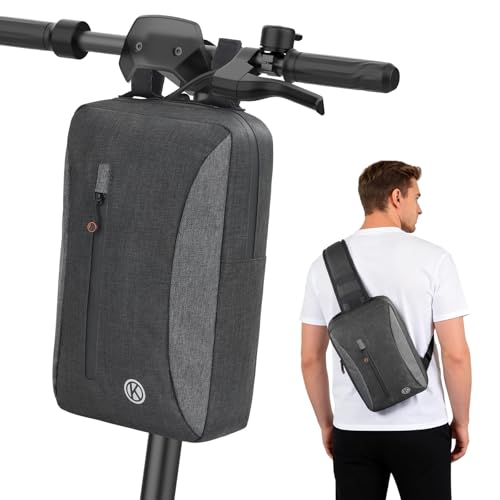 HUIJUTCHEN Electric Scooter Bag with Shoulder Strap 4L Large Capacity Universal Storage Bag for Scooter&Bike Portable Handlebar Scooter Accessories for Carrying Phone Wallet Bottle Tools
