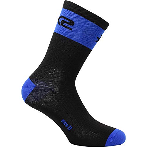 SIX2 Short Logo, Unisex Adult, Black/Blue, III, Black / Blue