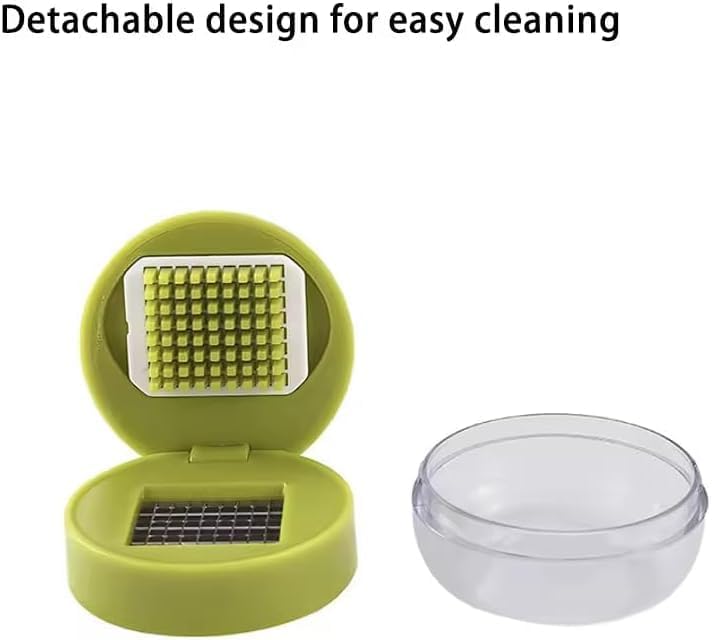 Mini Garlic Chopper and Pr with Container, Manual Garlic