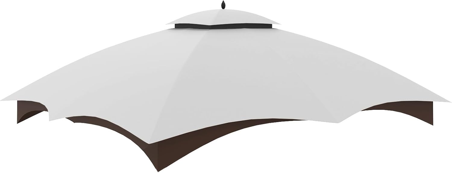 Tanxianzhe Replacement Canopy Top Double Tiered Canopy Cover Roof with Air Vent ONLY FIT for Lowe's Allen Roth 10'x12’ Gazebo #GF-12S004B-1 (Burgundy)