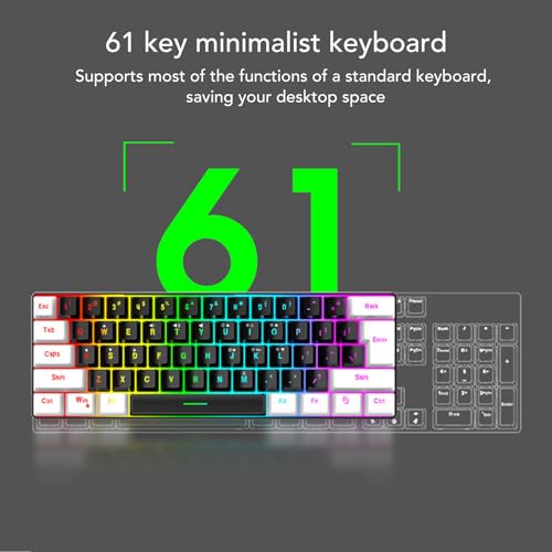 Teclado Gamer Denash RGB Con Cable Multicolor miniatura 5