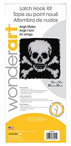 Image of Wonderart Arrgh Matey Latch Hook Kit, 12 inch X 12 inch