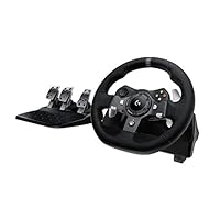 Logitech G920 Driving Force Racing Wheel and Floor Pedals, Real Force Feedback, Stainless Steel Paddle Shifters, Leather Steering Wheel Cover for Xbox Series X|S, Xbox One, PC, Mac