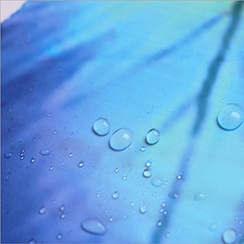 Alibuy Blue Butterfly Pattern Waterproof Bath Shower Curtains Fabrics Curtain With Free 12 Hooks,180X180Cm #TOP1