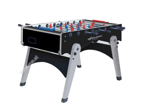 Preisvergleich Produktbild Fussballtisch Garlando Foldy Evolution Kickertisch mit Teleskopstangen und sangestrahlter Glasspielfläche
