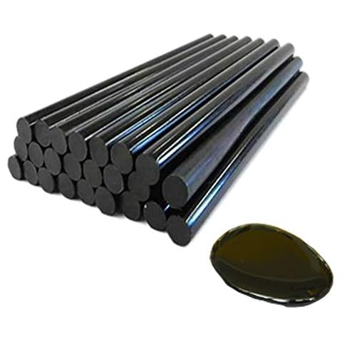 REDGO Hot Melt Glue Sticks, Pack of 50 Sticks, 100 x 7mm Ideal for Household Repairs, Arts and Crafts, Woodworking, Crafting, Plastics, Fabric, Ceramics, Black Cover