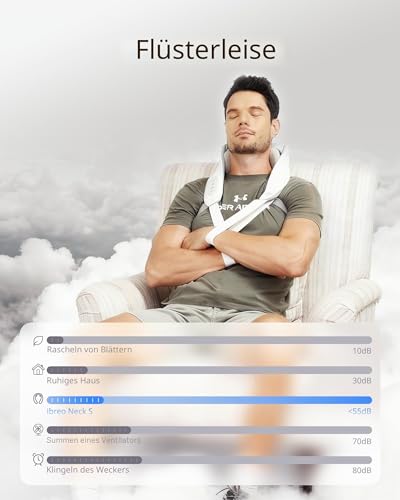 Schnurloses Shiatsu-Nacken-und Rückenmassagegerät mit Wärme, 10 Minuten x 12 Gebrauch, 3 Massagemodi und 2 Intensitätsstufen, Geschenk zum Vatertag für Vater, 3D-Kneten tiefes Gewebe, Sprachansage