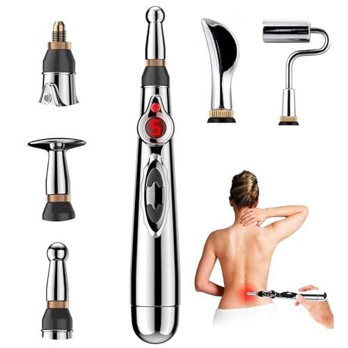 Electronic Acupuncture Pen, 5 Massage Heads Meridian Energy Body ...