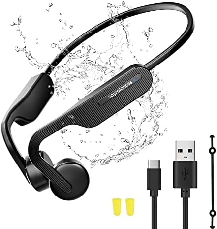 sayrelances Bone Conduction Headphones, Open-Ear Bluetooth Sport Headphones, Built-in Mic Wireless Earphone for Workout Hiking Running Driving Cycling Fitness Walking