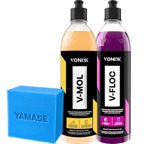 Kit Shampoo Automotivo Sujeira Pesada V-floc 500 ml V-mol 500 ml Vonixx