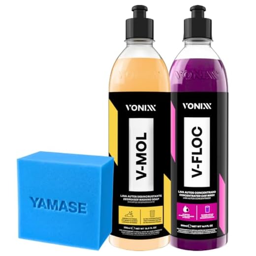 Kit Shampoo Automotivo Sujeira Pesada V-floc 500 ml V-mol 500 ml Vonixx