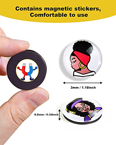 12 Pack Black Girl Magic Refrigerator Magnets-Funny Refrigerator Magnets-Whiteboard Decoration Magnet-Locker Magnets Cute Refrigerator Magnet, Kitchen Classroom And Office #TOP3