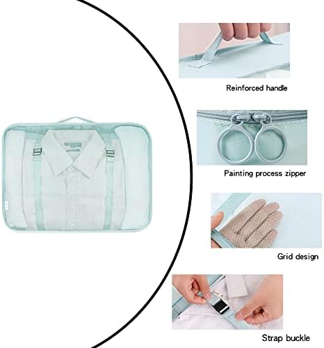 7 Pcs Packing Cubes for Suitcase Lightweight Luggage Packing Organizers for Travel Accessories,Waterproof Travel Essentials Bag