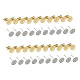 Uonlytech 400 Piezas de Accesorios de Hierro para Pendientes de 4 Mm Almohadilla Plana, Tapones de Seguridad Dorados y Plateados, Ideales para Fabricación de Joyas y Manualidades