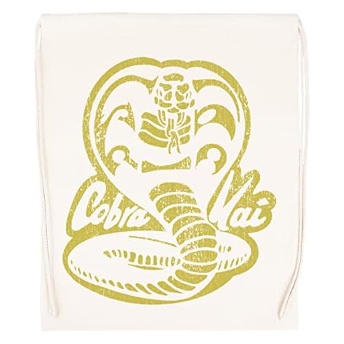 Vendax Cobra Kai - Cobra Kai Beige Bolsa De Gimnasio con Cordón Drawstring Gym Bag Backpack