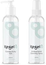 Kegel8 KE Lubricant Care Pack Includes Gel Conductivity 50 ml Body Friendly Spray and 50 ml Antibacterial Cleaner Non Staining Hormone Free Intimate Moisturiser (Pack of 2)