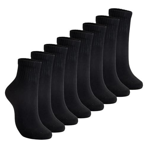 Sperry Men's 8-Pack Comfort Cushion Quarter Socks – Soft Durable Moisture-Wicking Athletic Ankle Socks for Men Shoe Size 6-122