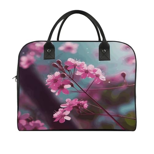 Maletín liviano para laptop con flores rosas miniatura 3