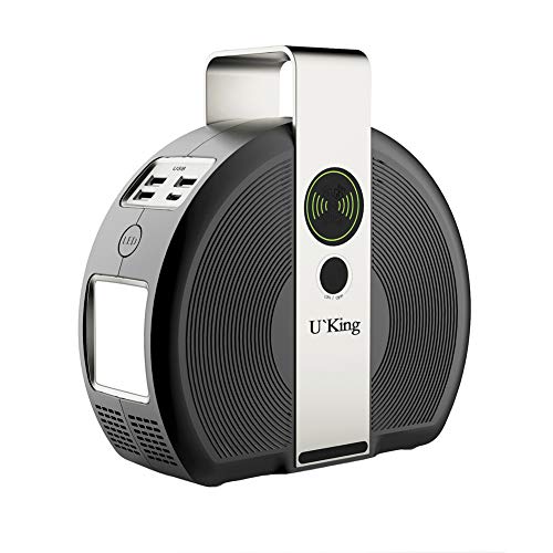UKing 155 Wh draagbare generator, 42000 mAh, multifunctioneel, power station met zonnepaneel/wandstekker/sigarettenaansteker, ondersteunt continu vermogen 100 W-150 W AC