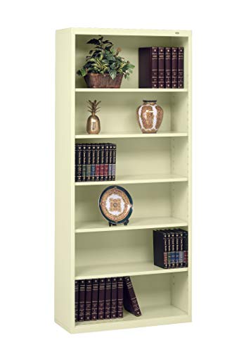 Tennsco 34-1/2 By 13-1/2 By 78-Inch Metal Bookcase With 6 Shelves, Putty #TOP10