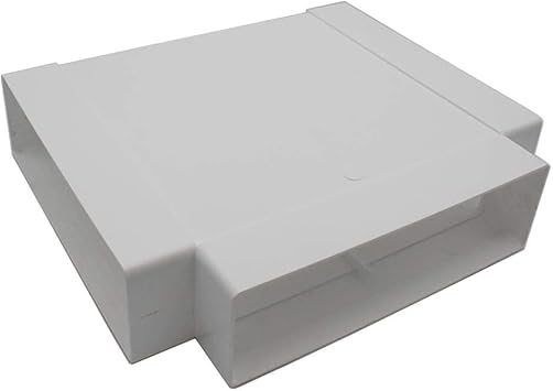 Kair Equal T-Piece Adaptor 204mm x 60mm for Rectangular Plastic Ducting | Push-fit installation, works to duct in to different areas and join different duct