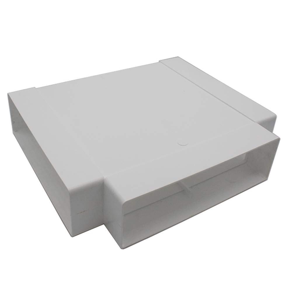 Kair Women's White Equal T-Piece Adaptor 204Mm X 60Mm For Rectangular Plastic Ducting