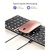 Wireless Bluetooth Keyboard and Mouse for Mac, Multi-Device Rechargeable Keyboard and Mouse Stainless Steel Full Size, Compatible with MacBook Pro/Air, iPad, iMac
