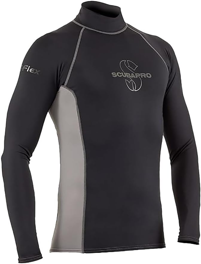 Men's Standard T-Flex UPF-80 LS Rashguard, Black