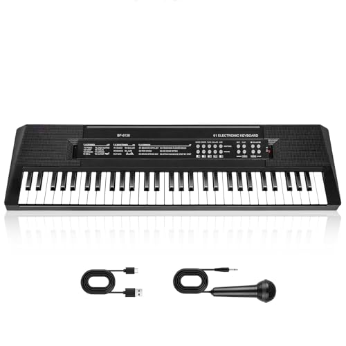 M SANMERSEN Kids Piano, 61-Key Electronic Piano Keyboard...