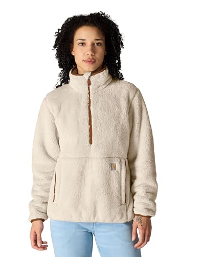 Carhartt Women's Loose Fit Fleece Pullover, Oat Milk, Medium