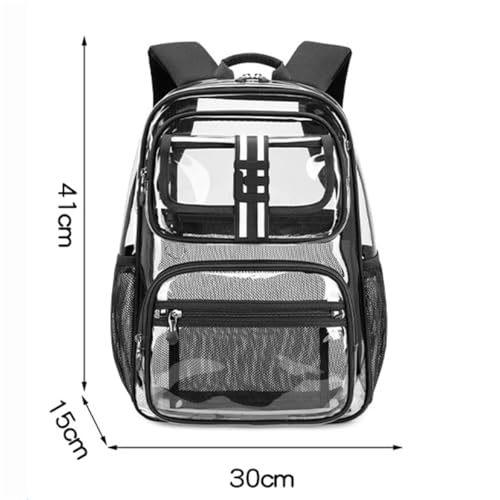 TPU Clear Backpack Heavy Duty, Clear Backpack Heavy Duty Stadium Approved Transparent Large Plastic, See-Through Bag (Purple)2