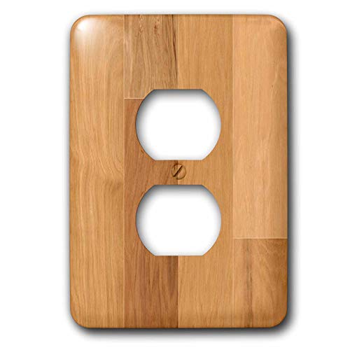 3dRose Hickory Country Natural Hardwood 2 plug outlet cover by 3dRose - Used condition - Image 2
