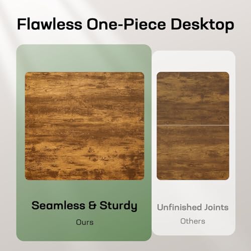 Marsail Whole Table Top, 55\" x 30\" Inch One-Piece Standing Desk Top, 6\" Extra Wide,1.18\" Thick Rectangular Rustic Wood Board for Height Adjustable Desk & Home Office