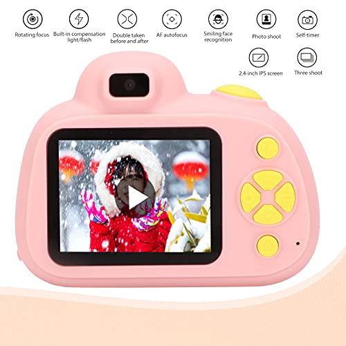 CHICIRIS Câmera digital, câmera digital infantil 3200 W câmera eletrônica SLR para crianças (rosa)